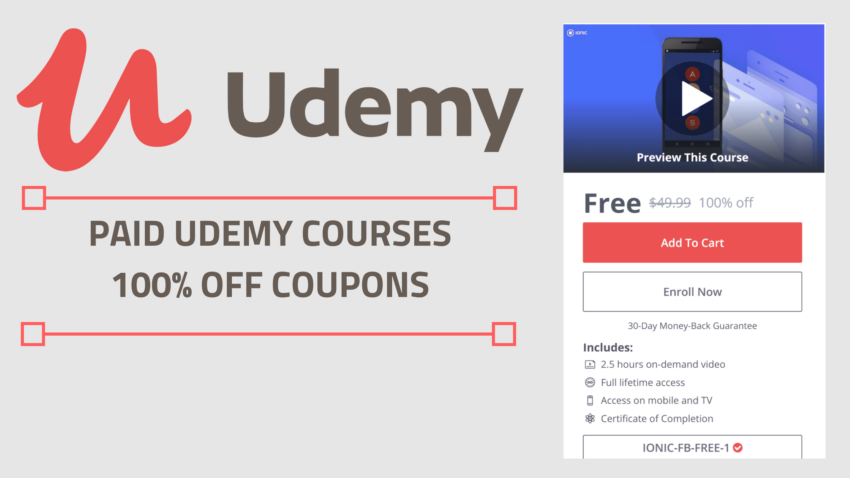 How to get udemy paid courses for free