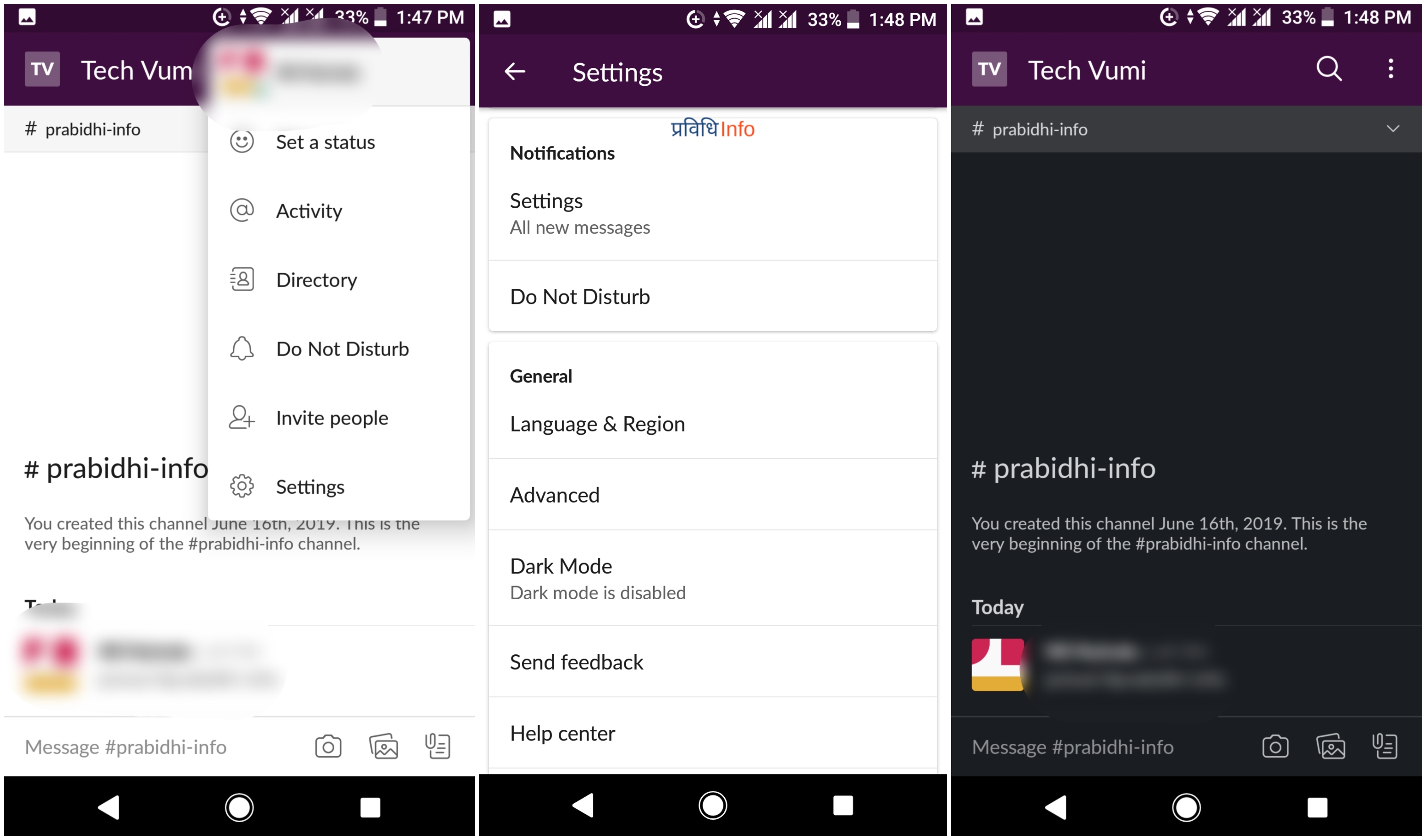 How to enable Dark Black Theme on Slack Android