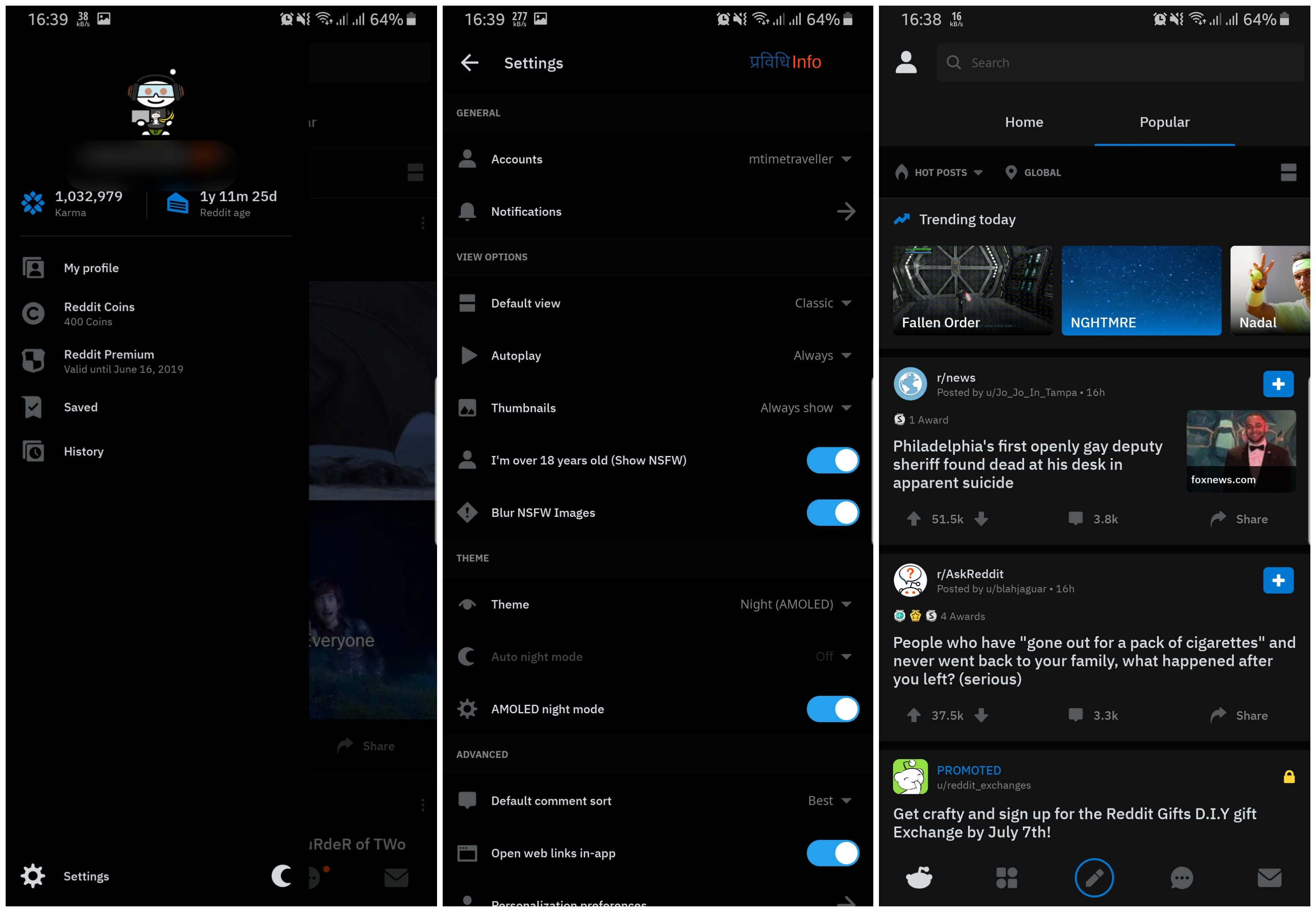 Reddit Official Android Dark_Night_Mode
