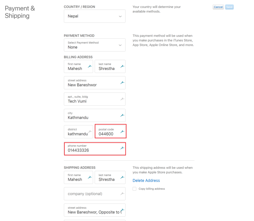Postal Code / PIN (ZIP) Codes of Nepal Kathmandu, Pokhara, Apple ID