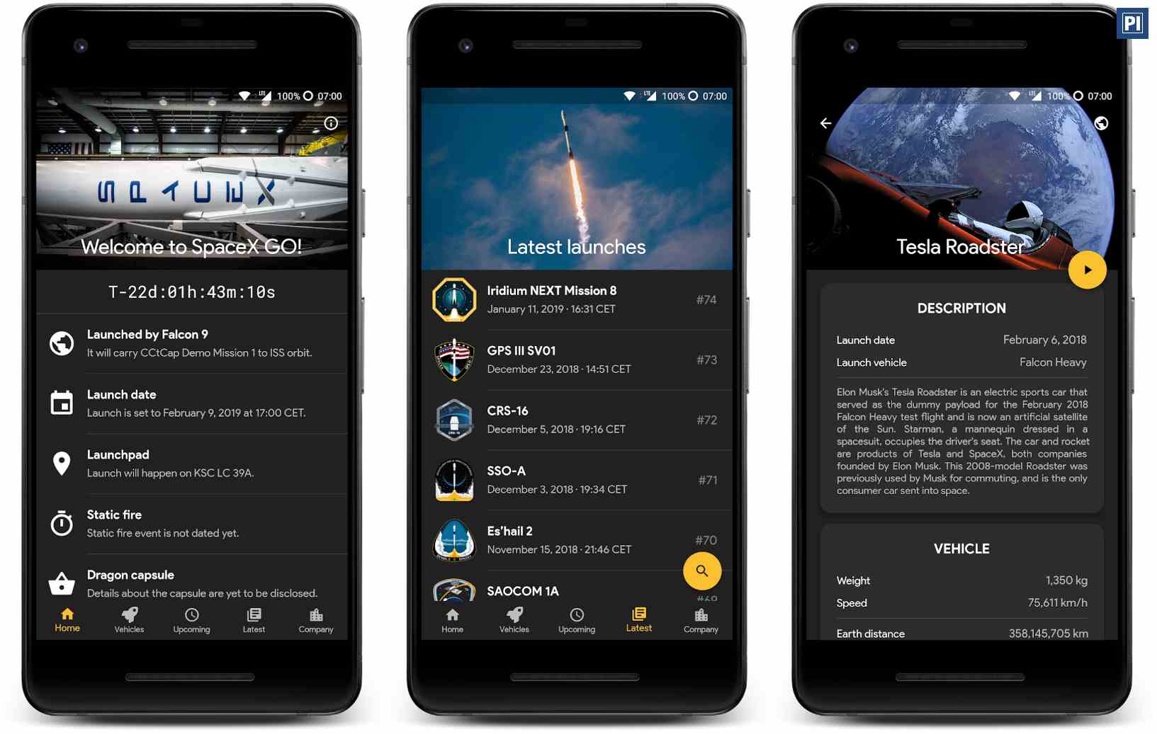 SpaceX GO - Top apps November 2019