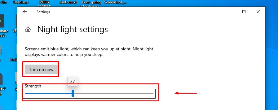 Windows 10 Night Light Settings