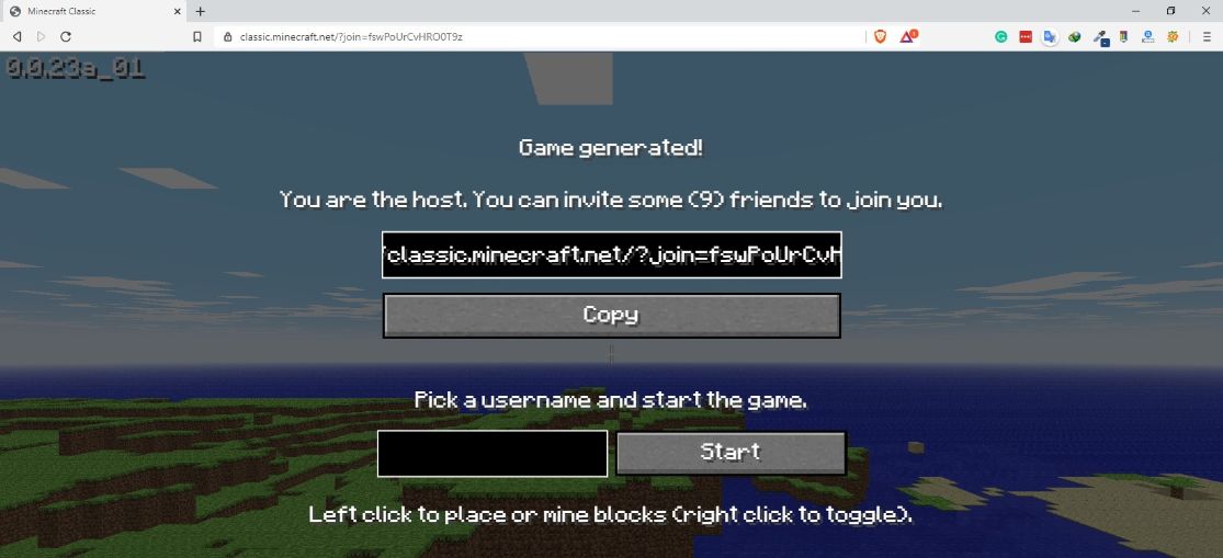 play minecraft on browser for free