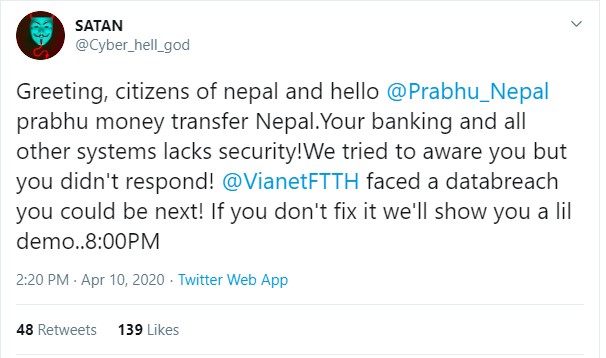 prabhu nepal hacker warning