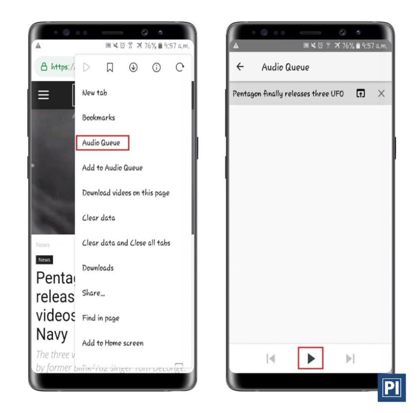 How to listen articles as audio on Android with Epic Browser